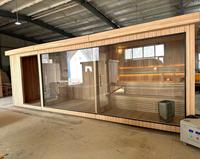 Sala de sauna eléctrica grande al aire libre personalizada para uso de lujo de varias personas o espacio funcional