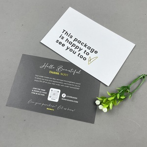 Tarjetas de Agradecimiento Personalizadas de Doble Cara, Minimalistas, en Azul Claro, para Redes Sociales, para Marcas de Belleza - Product Image 4