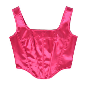 Corsé Sexy Transpirable de Satén con Logo Personalizado para Fiesta, Top Moldeador de Alta Costura, Corsé Femenino con Cinturón para Adelgazar la Cintura - Product Image 6