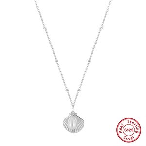 Rinnin GPN83 kalung rantai Barok mutiara 6mm, liontin perak Sterling 925 dengan rantai kalung dapat disesuaikan - Product Image 2