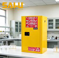 Lemari Penyimpanan Bahan Mudah Terbakar Kuning Tahan Api CE dengan Ventilasi SAI-U SC0015Y Lemari Kimia untuk Laboratorium