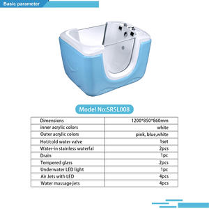 Sunrans Premium Baby Bath Spas <span class=keywords><strong>Baignoire</strong></span> pour hydrothérapie avec jets à bulles et éclairage LED - Product Image 4