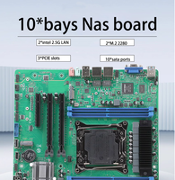 Motherboard X99 ATX, dengan Intel V3 V4 Xeon E5 prosesor Kombo LGA2011 6 * DDR4 tampilan VGA Antarmuka SATA untuk Server NAS