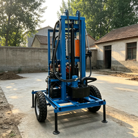 Petite machine de forage pour roches dures et applications aquatiques à vendre, 120m de profondeur, 100m avec moteur de carottage et composants de boîte de vitesses