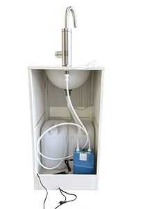 Mueble <span class=keywords><strong>Lavabo</strong></span> Portátil <span class=keywords><strong>con</strong></span> Dos Tanques y Bomba Eléctrica: Estación Profesional de Lavado de Manos para Clínicas Dentales y Salones de Belleza - Product Image 6