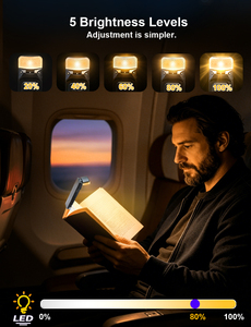 Lampe de lecture portable à logo personnalisé, petite, avec bras réglable, lumière LED pour la lecture nocturne dans la chambre et l'utilisation sur le bureau - Product Image 4