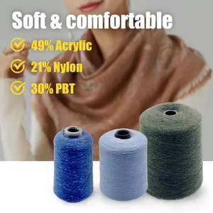 Custom Logo High Quality Product Wholesale Thick Polyester Cotton Blended Yarn 20/1 Count Wool Blend Yarn Manufacturers