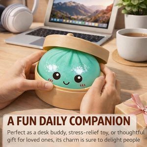 Blingbling Gold Powder Crystal Squishy Dumpling Sensory Fidget Toy Blind <b>Box</b> <b>Small</b> Steamed Bun TPR Squeeze Toy <b>Gift</b> for Ages - Product Image 2