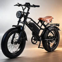 Bicicleta Eléctrica Retro de Playa con Llantas Gruesas de 20 Pulgadas, Estilo Vintage, 1000w, Precio al por Mayor