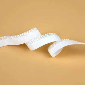 कस्टम रंग 9 मिमी पिकोट लूप किनारे फ्रैली सजावटी लिंगरी फीता ट्रिम ब्रा लोचदार पट्टा - Product Image 4