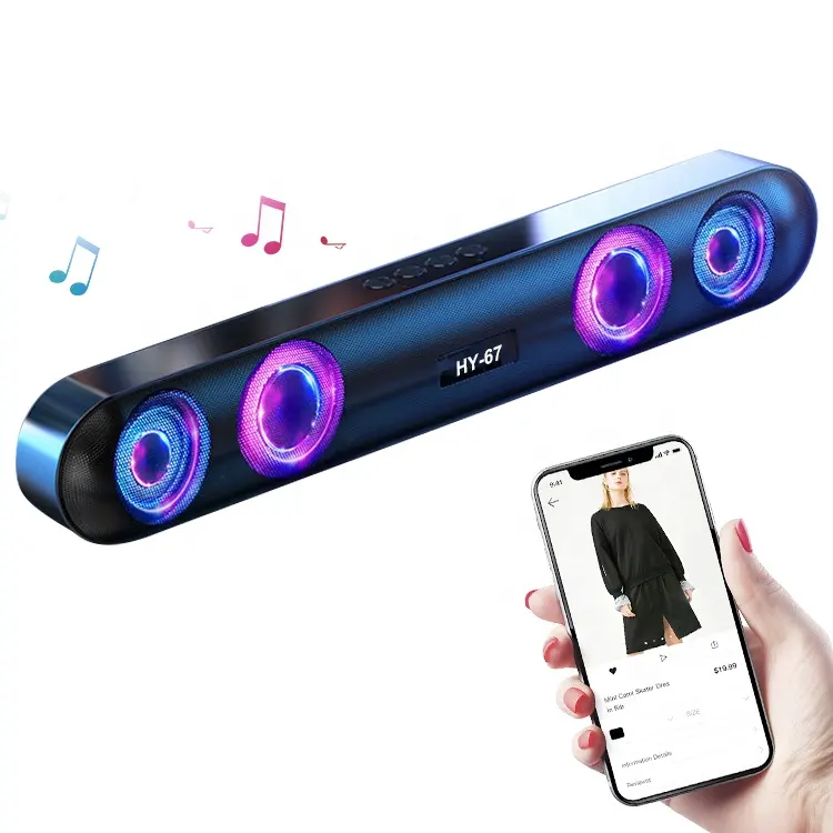 High Quality Super Bass Portable Blue Tooth Subwoofer Speaker Wireless Subwoofer Blue Tooth Desktop Speaker Blue Tooth Sound Bar