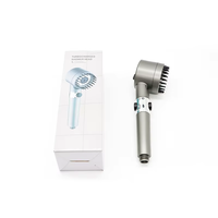 Pommeau de douche massant filtrant gris portable avec brosse de dos mains libres en silicone