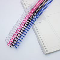 Spirale de reliure 4:1 pour carnet, 46 boucles, en PVC, spirale plastique pour reliure