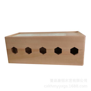 Caja Organizadora de Cables de Madera de Haya, Rectangular, con Compartimentos Cubiertos, para Gestión de Cables en el Escritorio - Product Image 5
