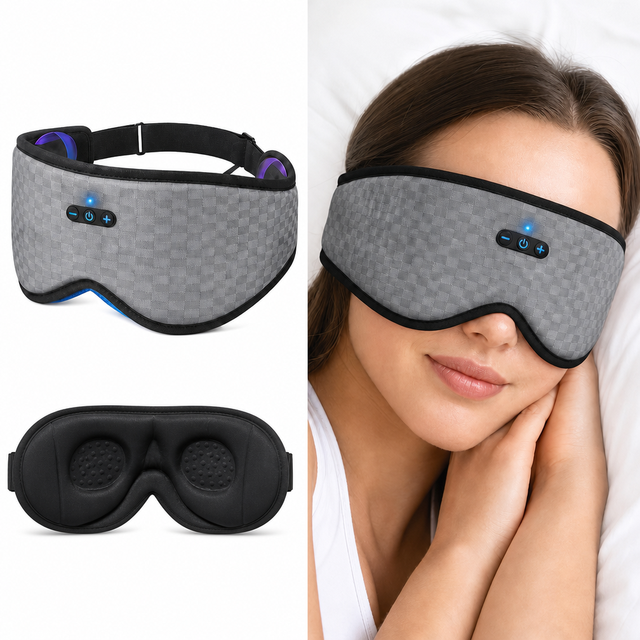 3D Breathable Music Sleep Eye Shade Cover Non-pressure Adjustable Light Blocking Night Sleeping Eye Masks for Travel