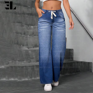 LARSUR Xintang Guangzhou Cina Fabbrica Produttrice di Jeans in Denim Fornitore Grossista Jeans Classici Larghi da Donna - Product Image 5