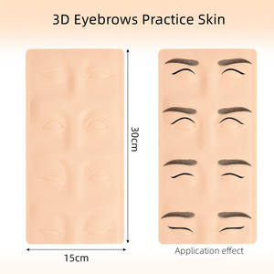 Emma Silicone Sopracciglio Permanente di Trucco Degli Occhi Sintetica In Bianco Pelle Pratica Del Tatuaggio Pelle di Pratica - Product Image 5