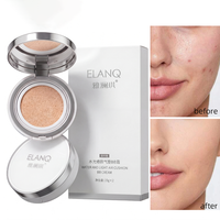 Crème BB Air Cushion ELANQ Water Shine, fond de teint, anti-cernes, blanchissant, hydratant, longue tenue, poudre pressée, mucine d'escargot