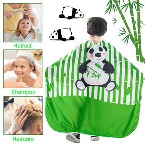 Cape de barbier professionnelle réglable et confortable en polyester antistatique pour enfants, fermeture à pression, imperméable, pour la coupe de cheveux et le shampoing à domicile - Product Image 3