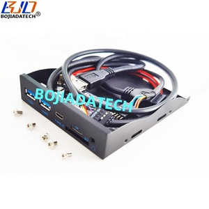 Panel Depan Desktop Floppy Bay 3.5 inci dengan 2 USB 3.2 Tipe-A + 1 Tipe-C 5Gbps, Slot SD TF, Port Audio HD untuk Casing Komputer PC - Product Image 2