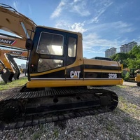 Excavatrice d'occasion CAT 320B à faible nombre d'heures de fonctionnement, moteur 3066T d'origine, hydraulique Caterpillar complet, idéale pour le remblaiement de chantier et les travaux de construction routière