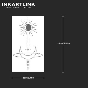 สติกเกอร์สัก<span class=keywords><strong>ลาย</strong></span>ดวงอาทิตย์อับดับ INKARTLINK <span class=keywords><strong>ลาย</strong></span>เรขาคณิต ดวงจันทร์ วงโคจร สไตล์มินิมอล สมุนไพร ติดทนนาน 15 วัน <span class=keywords><strong>ลาย</strong></span><span class=keywords><strong>สัก</strong></span>กึ่งถาวรสำหรับตกแต่งร่างกาย แขน - Product Image 4