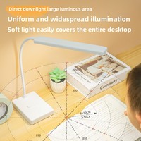 Lampe de bureau LED moderne et minimaliste, rechargeable, à commande tactile USB, protection oculaire, veilleuse de lecture pour étudiant, lumière d'ambiance, cadeau, commande par effleurement