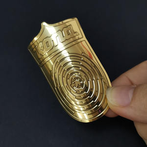 Calcomanía de oro vintage con impresión personalizada, etiqueta adhesiva de metal de aluminio en relieve <span class=keywords><strong>para</strong></span> bicicleta/insignia de tubo de cabeza de Scooter - Product Image 3