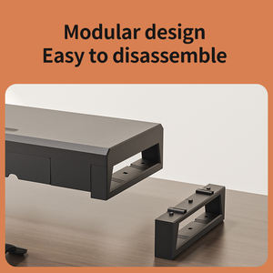 Suporte para Monitor de Computador Preto 1100 com Interface USB, Carregamento Rápido, Mestre em Limpeza de Mesa - Product Image 4