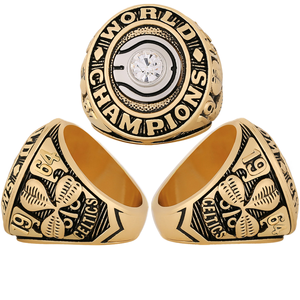 Bague en alliage plaqué or pour enfants, championnat des Boston Celtics de la NBA 1964, avec strass en cristal, style hip-hop/<span class=keywords><strong>rock</strong></span> KANJIN - Product Image 1