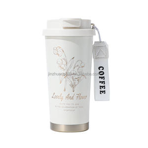 Bouteille d'<span class=keywords><strong>eau</strong></span> en acier inoxydable 316 avec paille, gobelet isotherme à double boisson Lily of the Valley pour le bureau, les voyages d'affaires, cadeau - Product Image 5