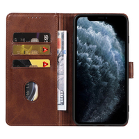 Funda Tipo Cartera de Cuero PU para iPhone 11 Pro Max - Funda con Soporte, 3 Ranuras para Tarjetas, Cierre Magnético y Carcasa Antigolpes