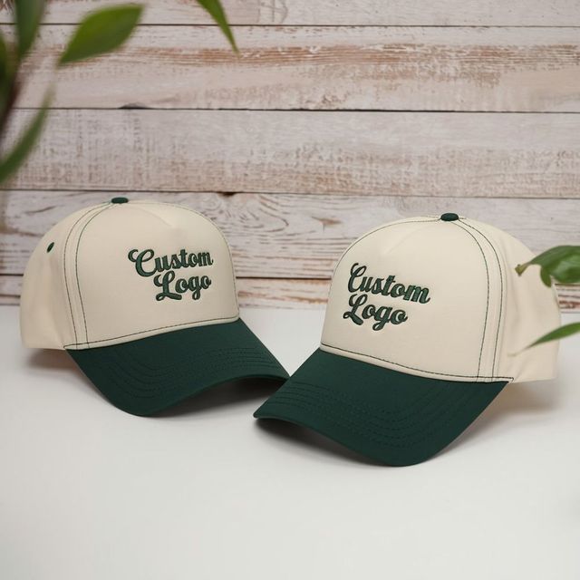 Custom 2 Tone Two Tone Cotton Golf Baseball Hat Cap , High Quality Customized with Your logo Premium Quality Fashion Unisex Cap