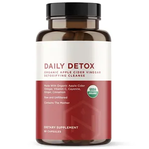 Advanced Daily Detox Capsule Apple Cider Vinegar Cayenne Ginger Cinnamon Capsules Natural Healthy Weight Digestion Support