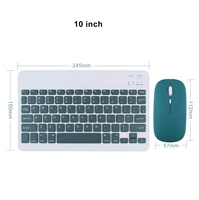 Set Keyboard dan Mouse Nirkabel Ultra-tipis, Keyboard Bluetooth Warna-warni Mini Yang Dapat Diisi Ulang dengan Mouse untuk PC Ponsel Tablet Laptop
