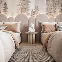 Meubles de Chambre d'Hôtel Modernes En Gros avec Têtes de Lit en Cuir Tendance Capitonné pour Lit de Villa Familial
