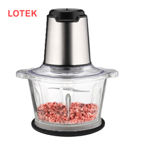 Mini hachoir à aliments 600W AC avec fonction de décorticage et boîtier en verre