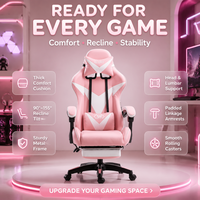 Chaise de gaming industrielle AOR avec dossier en cuir, base pivotante, roulettes entièrement noires de 50 mm, vérin pneumatique de 100 mm de 2e niveau, vente en gros usine