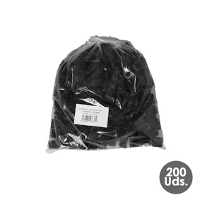 Tappo interno quadrato in plastica 16x16 mm. Nero. Confezione da 200 Unità. - Product Image 3