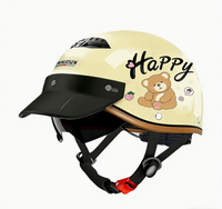 Casque de moto ouvert rétro vintage unisexe en ABS pour scooter