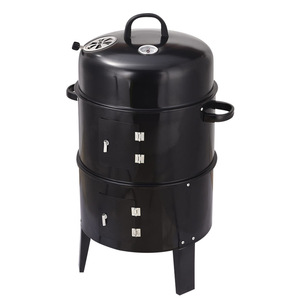 <span class=keywords><strong>Barbecue</strong></span> à <span class=keywords><strong>charbon</strong></span> en métal noir trois-en-un pour cour extérieure, facile à assembler en stock - Product Image 3
