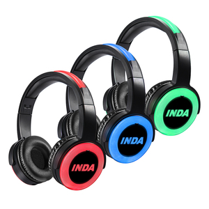 Auriculares Inalámbricos INDA RF77 de 3 Canales para Discoteca Silenciosa, Sonido Estéreo de Alta Fidelidad, con Luces LED, para Fiestas Silenciosas - Product Image 1