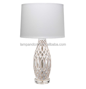 Hollow Out Ceramic <b>Table</b> Lamp for Bedroom Study Room Office Farmhouse <b>Bedside</b> Nightstand Lamp - Product Image 1