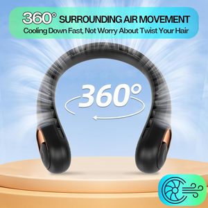 Ventilatore da Collo Portatile Senza Pale 4000mAh, Ventilatore Personale Indossabile da Collo con Volume d'Aria di Raffreddamento Migliorato, Ricaricabile USB, Ventilatore a Mani Libere - Product Image 5