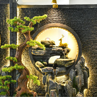 Fontaine musicale d'extérieur DEWY, design européen, en pierre, pour immeubles commerciaux, multi-tension, garantie 1 an