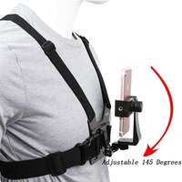 Ceinture de Fixation Corporelle 5 en 1 Portable pour Caméra, Sangle de Poitrine Réglable avec Support Téléphone