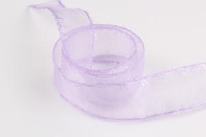 Productos listos 1 1/2 "100Y <span class=keywords><strong>Color</strong></span> sólido Shinny Fringe Edge Organza Ribbon para accesorios para el <span class=keywords><strong>cabello</strong></span> DIY - Product Image 6