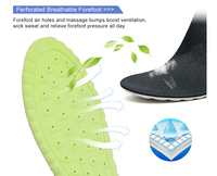 Semelles de chaussures de sport professionnelles avec gel hexagonal pour le talon, absorption des chocs, soutien de la voûte plantaire, inserts respirants pour chaussures