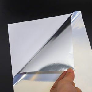 Papier autocollant métallique imprimable <span class=keywords><strong>à</strong></span> jet d'encre étanche en aluminium 8.5x11 pouces A4 brossé or PET pour imprimante <span class=keywords><strong>à</strong></span> jet d'encre - Product Image 4