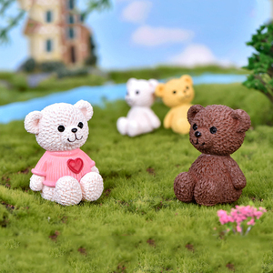 Cute Mini Bear Figurine <b>Miniatures</b> Animal Charm Ornaments for Landscape Decorations DIY Accessories - Product Image 5